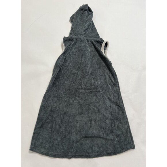 Little Bipsy Terry Cloth Hooded Dress in Slate Blue - Picture 2 of 3